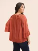 Broderie Anglaise Patchwork Ruffle Sleeve Blouse sold by Bloomchic