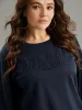 Plain Embroidered Mom Round Neck Sweatshirt sold by Bloomchic