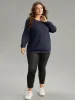 Plain Embroidered Mom Round Neck Sweatshirt sold by Bloomchic