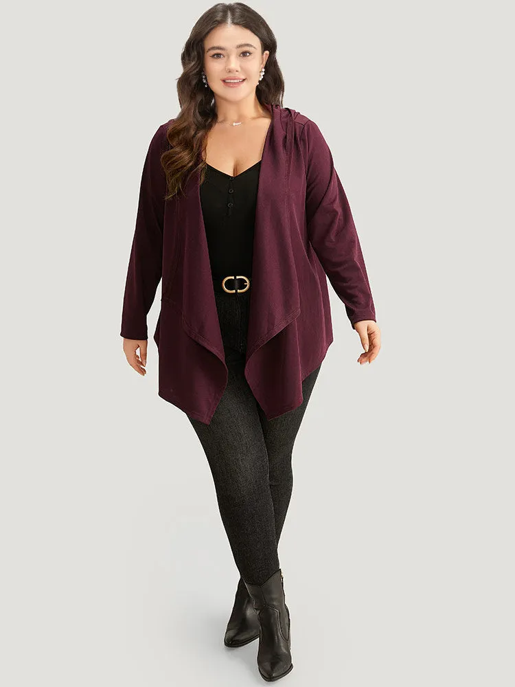Supersoft Essentials Hooded Asymmetrical Hem Kimono sold by Bloomchic product image thumbnail 3