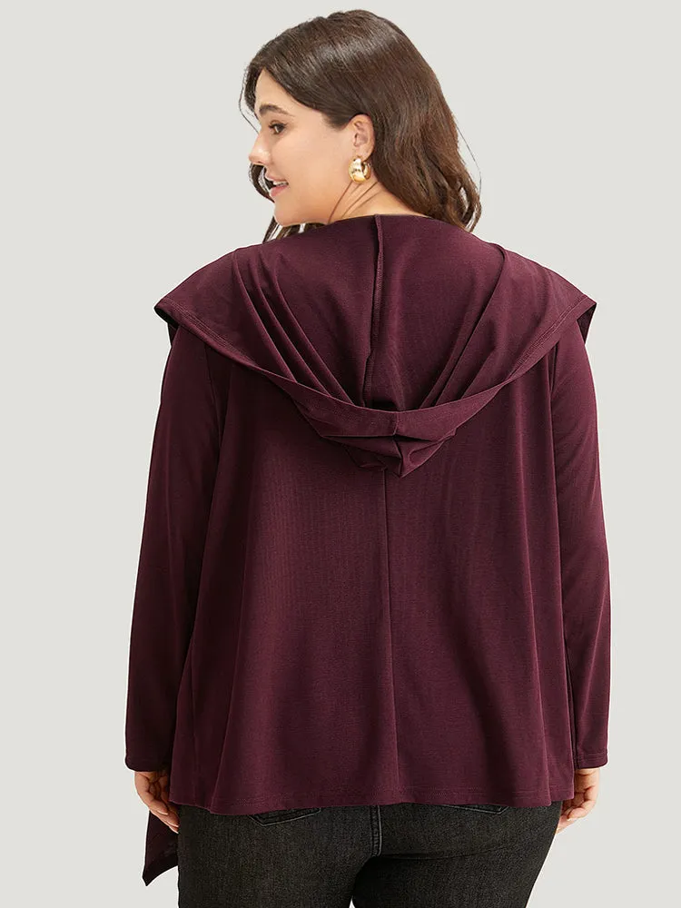 Supersoft Essentials Hooded Asymmetrical Hem Kimono sold by Bloomchic product image thumbnail 4