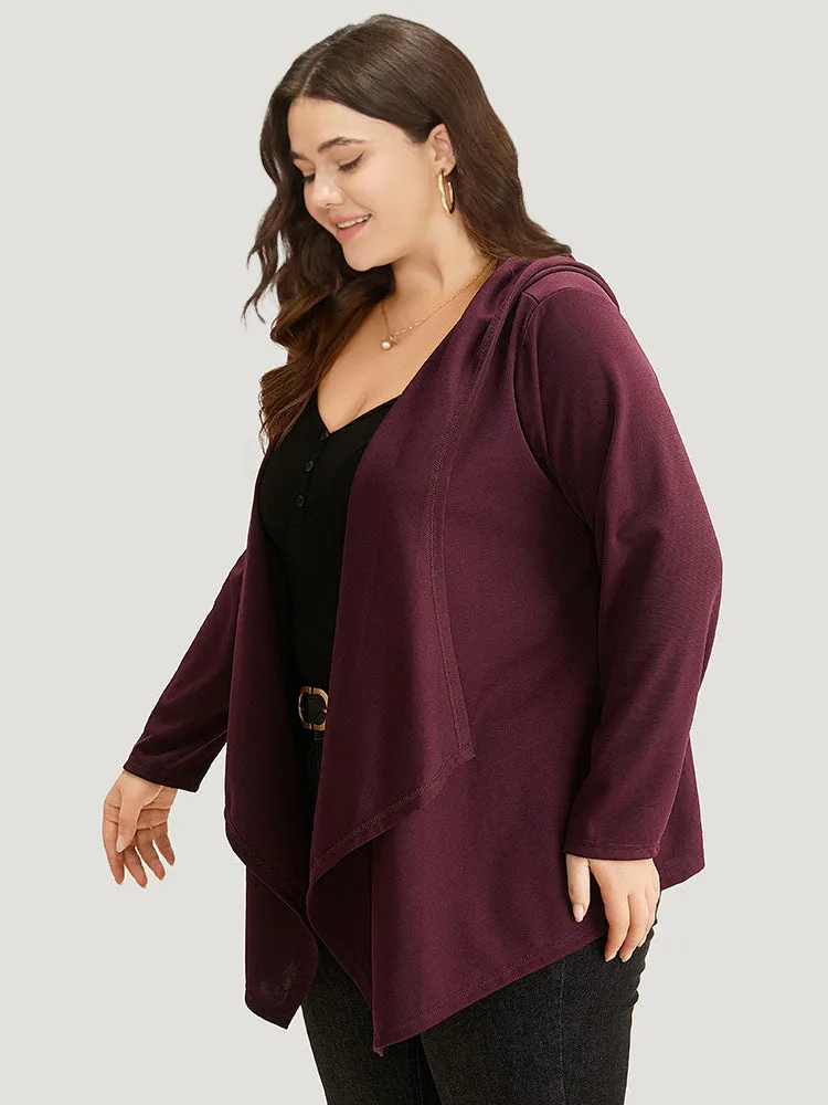 Supersoft Essentials Hooded Asymmetrical Hem Kimono sold by Bloomchic product image thumbnail 2