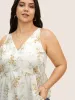 V Neck Floral Print Adjustable Straps Cami Top sold by Bloomchic