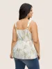 V Neck Floral Print Adjustable Straps Cami Top sold by Bloomchic