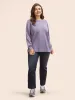Round Neck Solid Cut Out Pullover sold by Bloomchic