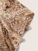 Bandana Print Tassel Trim Petal Sleeve Blouse sold by Bloomchic