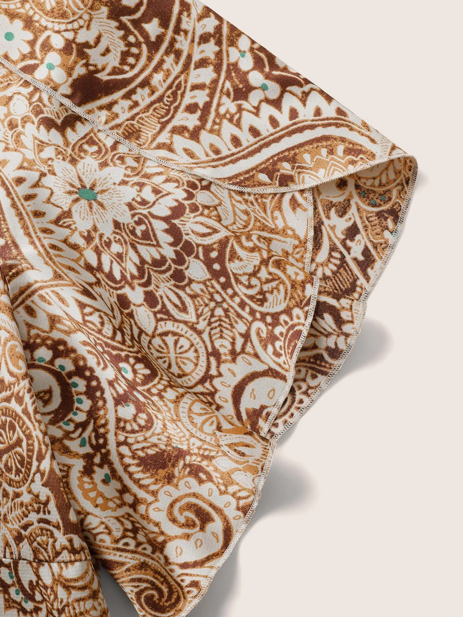 Bandana Print Tassel Trim Petal Sleeve Blouse sold by Bloomchic product image thumbnail 5