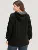 Leopard Patchwork Contrast Hooded Drawstring Sweatshirt sold by Bloomchic