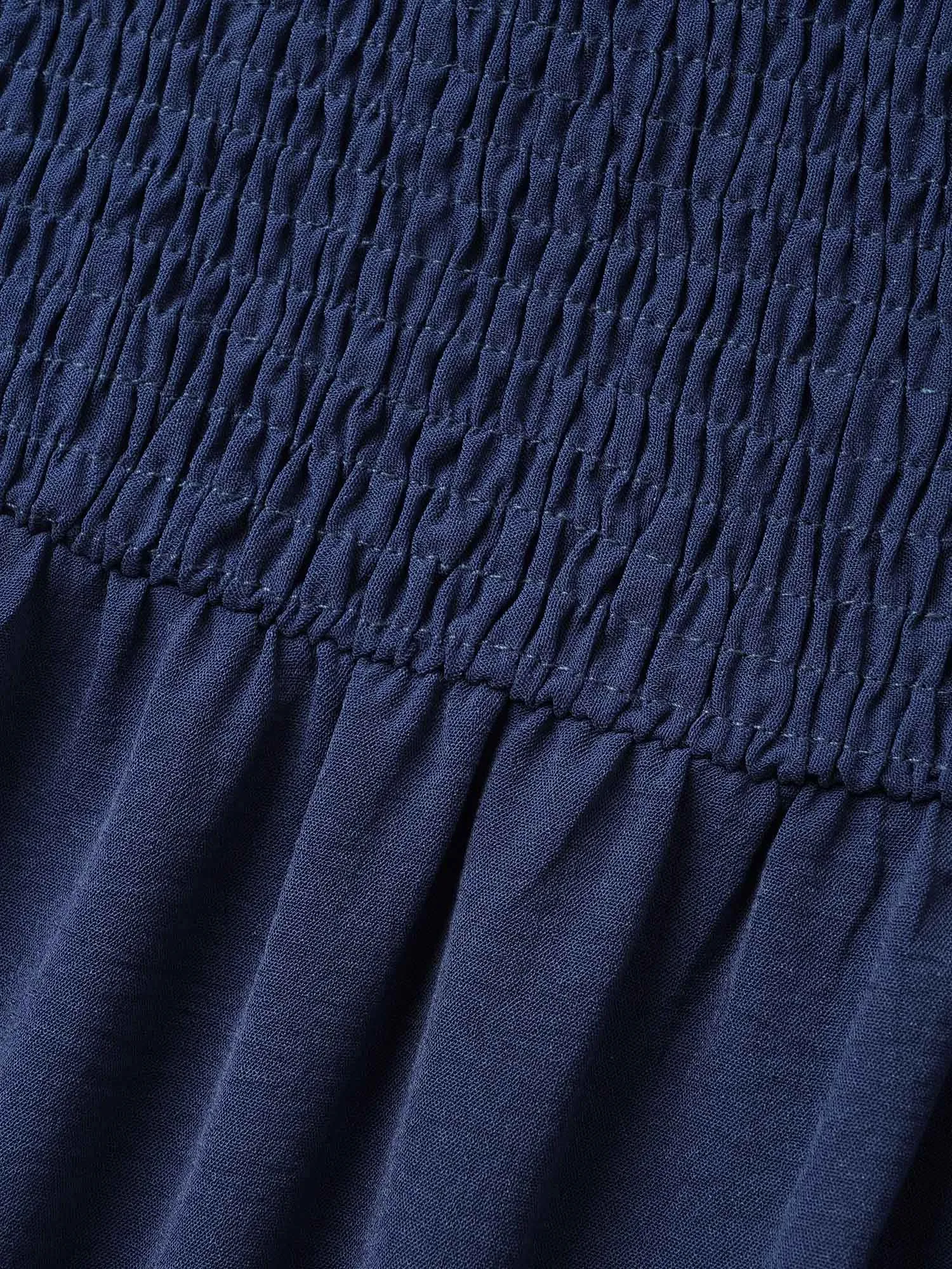 Off Shoulder Shirred Lace Patchwork Dress sold by Bloomchic product image thumbnail 5