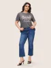 City Print Heather Crew Neck T-shirt sold by Bloomchic