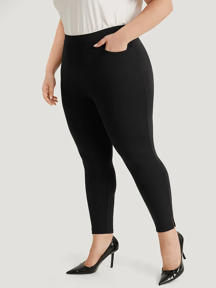 Plain Skinny Split Hem Pocket Pants sold by Bloomchic product image thumbnail 2