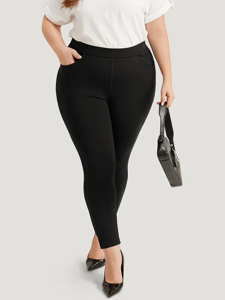 Plain Skinny Split Hem Pocket Pants sold by Bloomchic product image thumbnail 3
