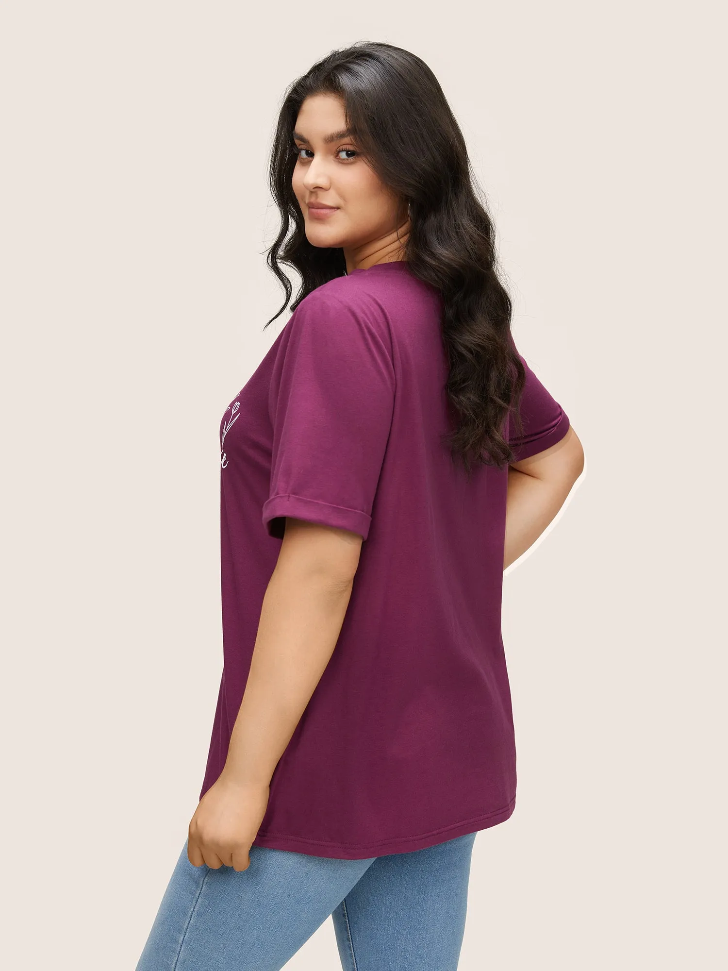 Art & Design Plants Roll Hem T-shirt sold by Bloomchic product image thumbnail 2