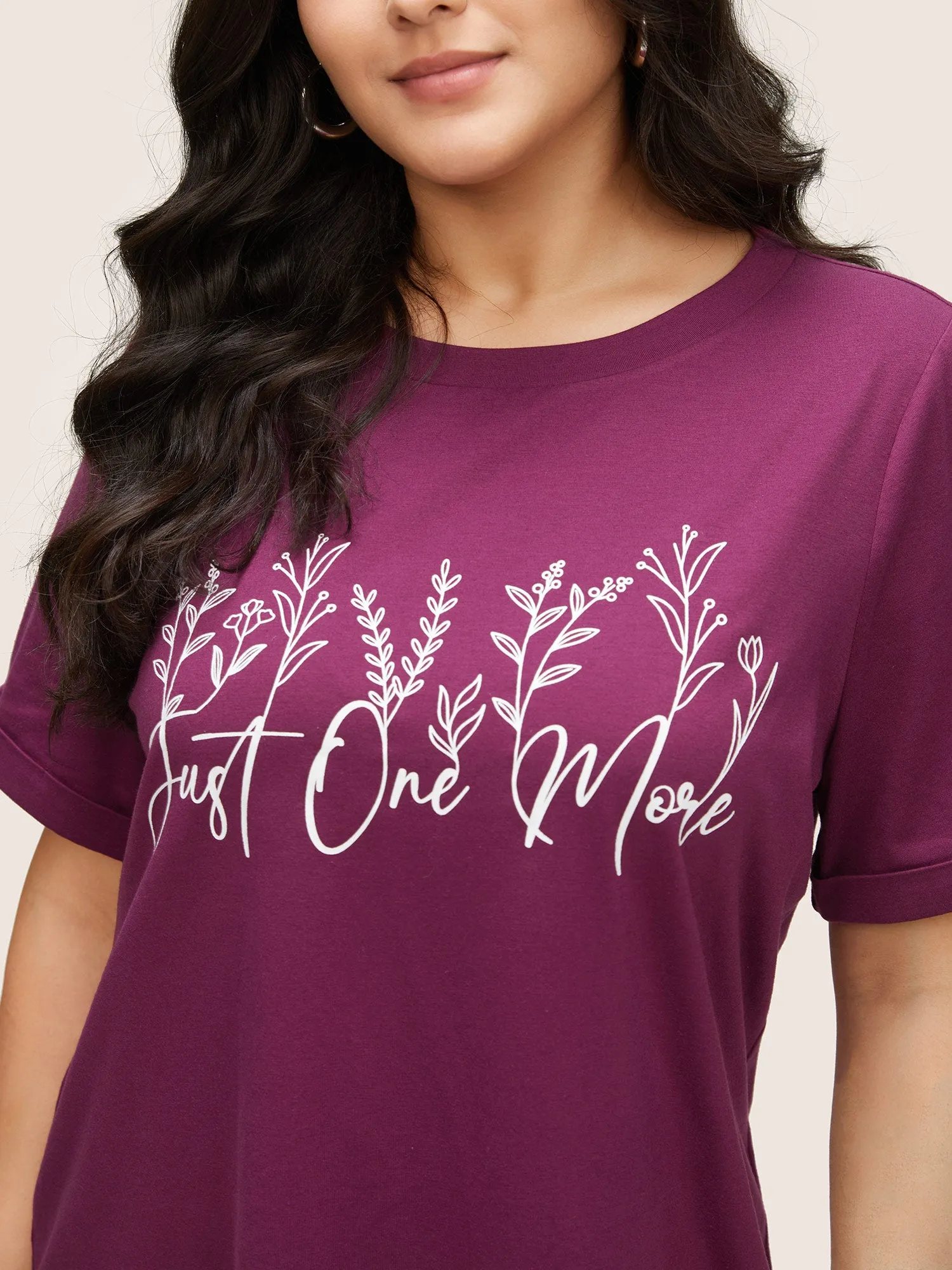 Art & Design Plants Roll Hem T-shirt sold by Bloomchic product image thumbnail 4