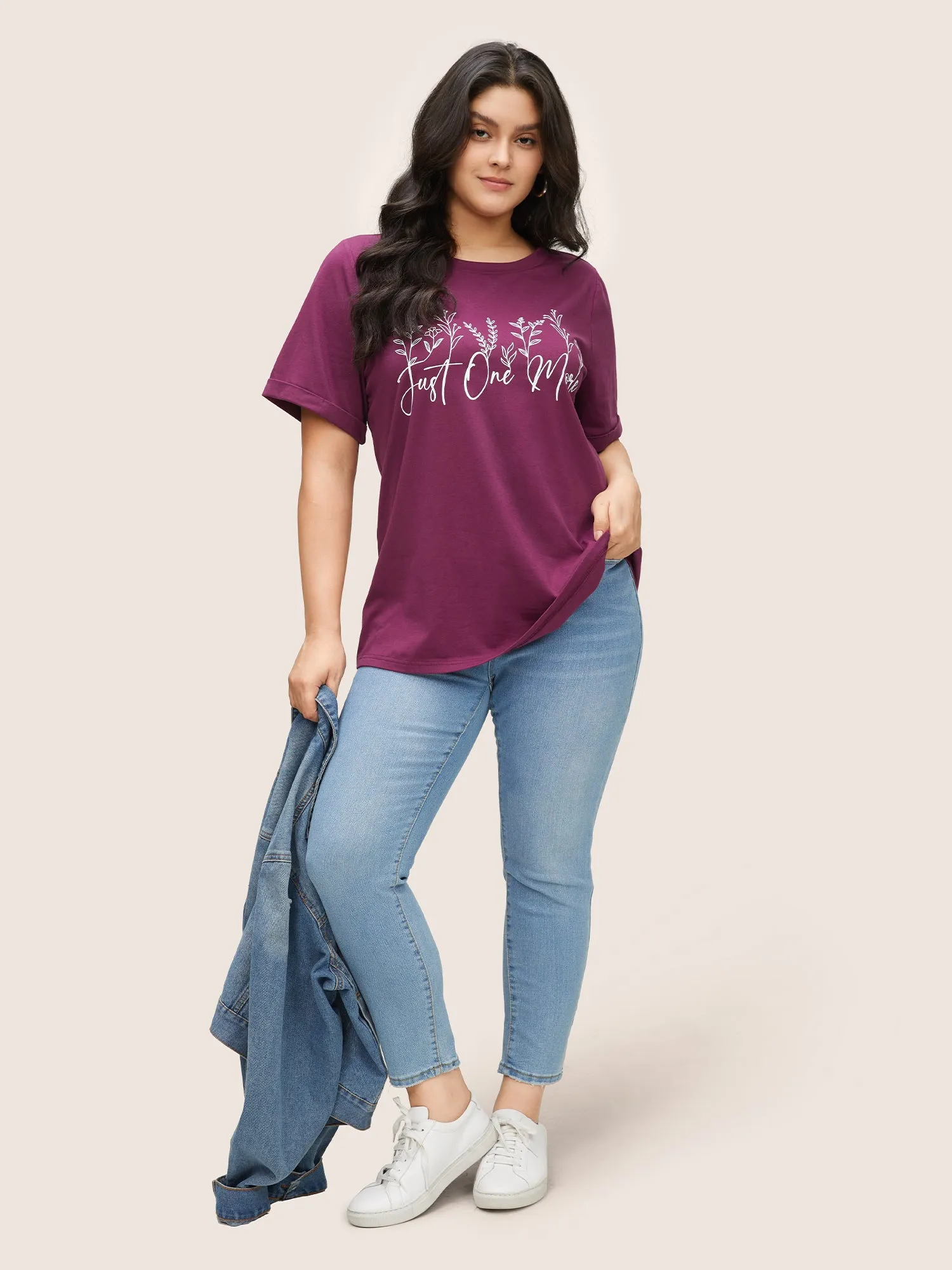 Art & Design Plants Roll Hem T-shirt sold by Bloomchic product image thumbnail 3