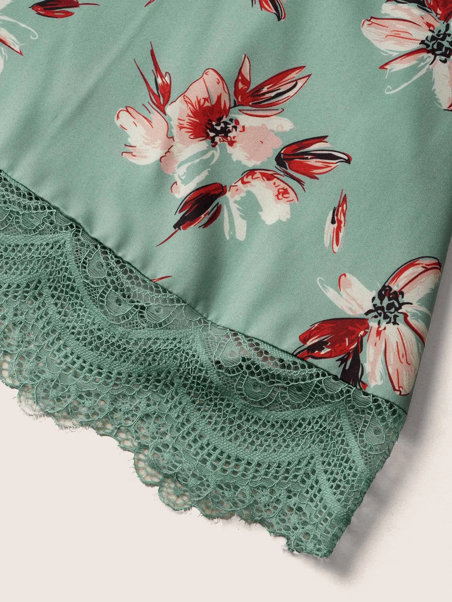 Watercolor Floral Lace Panel Tank Top sold by Bloomchic product image thumbnail 5