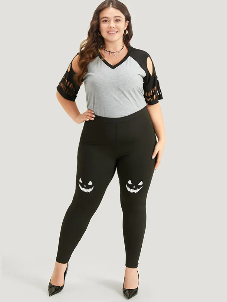 High Rise Halloween Print Leggings sold by Bloomchic product image thumbnail 4