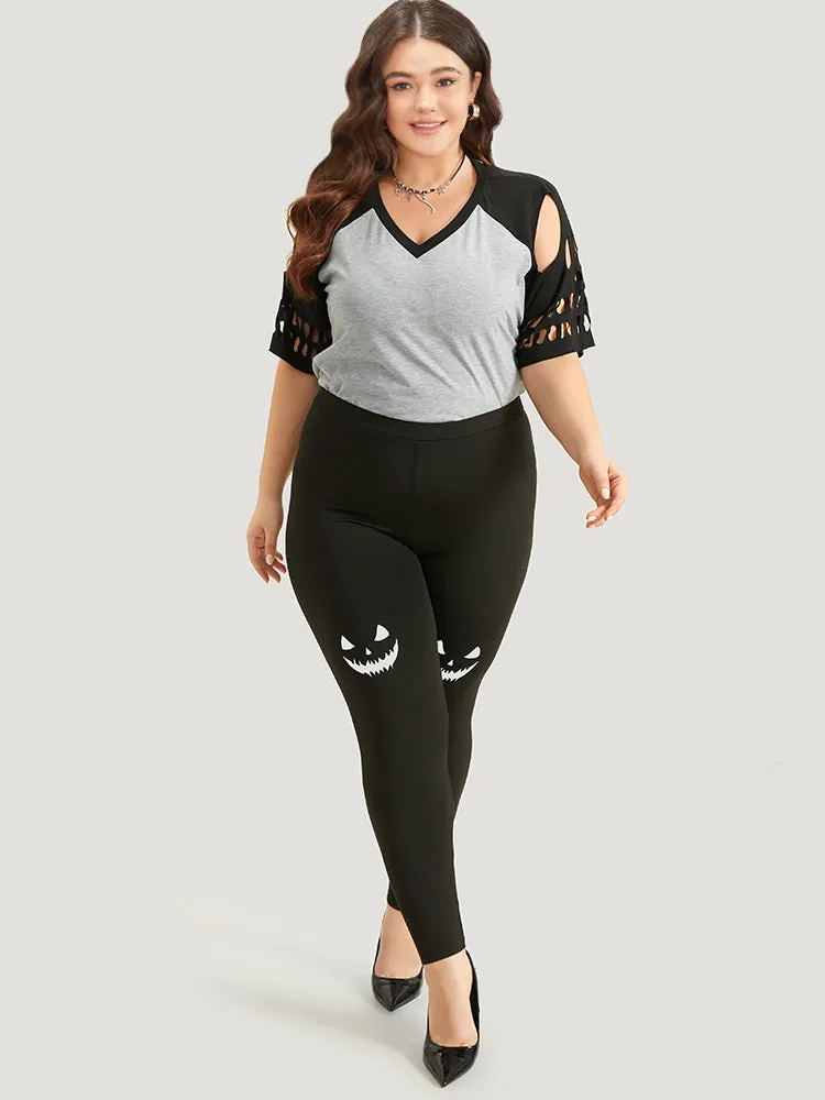 High Rise Halloween Print Leggings sold by Bloomchic product image thumbnail 5