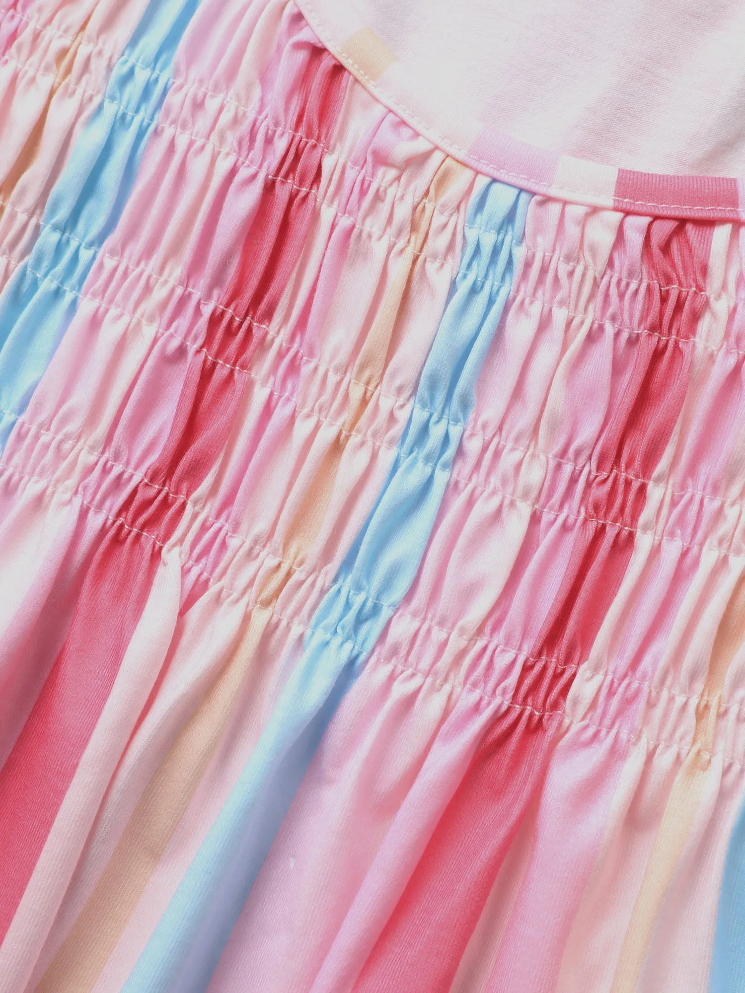 Crew Neck Colored Striped Shirred Tank Top sold by Bloomchic product image thumbnail 5