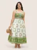 Sun Print Elastic Waist Maxi Cami Dress sold by Bloomchic