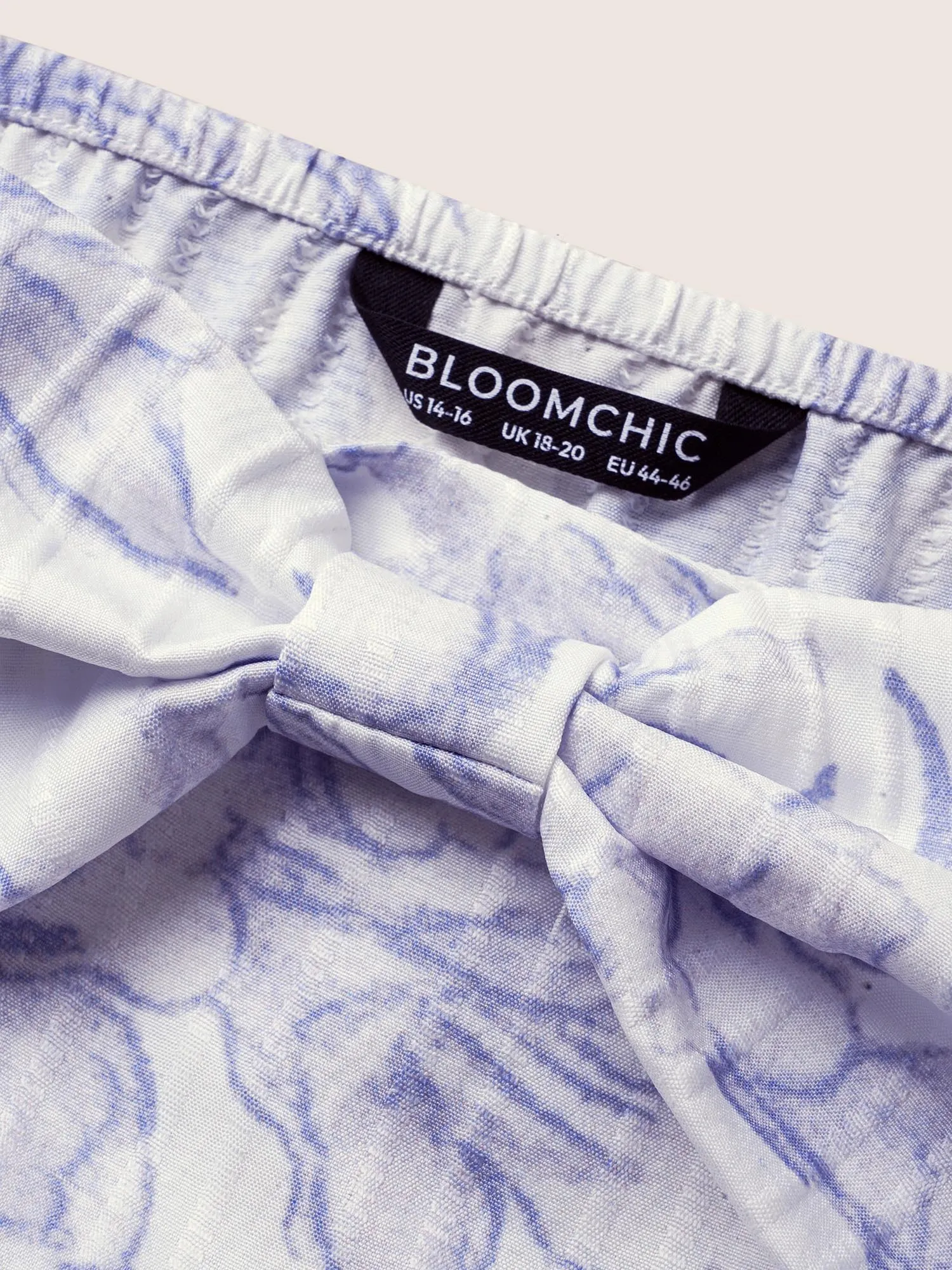 Square Neck Floral Twist Ruffle Cap Sleeve Dress sold by Bloomchic product image thumbnail 4