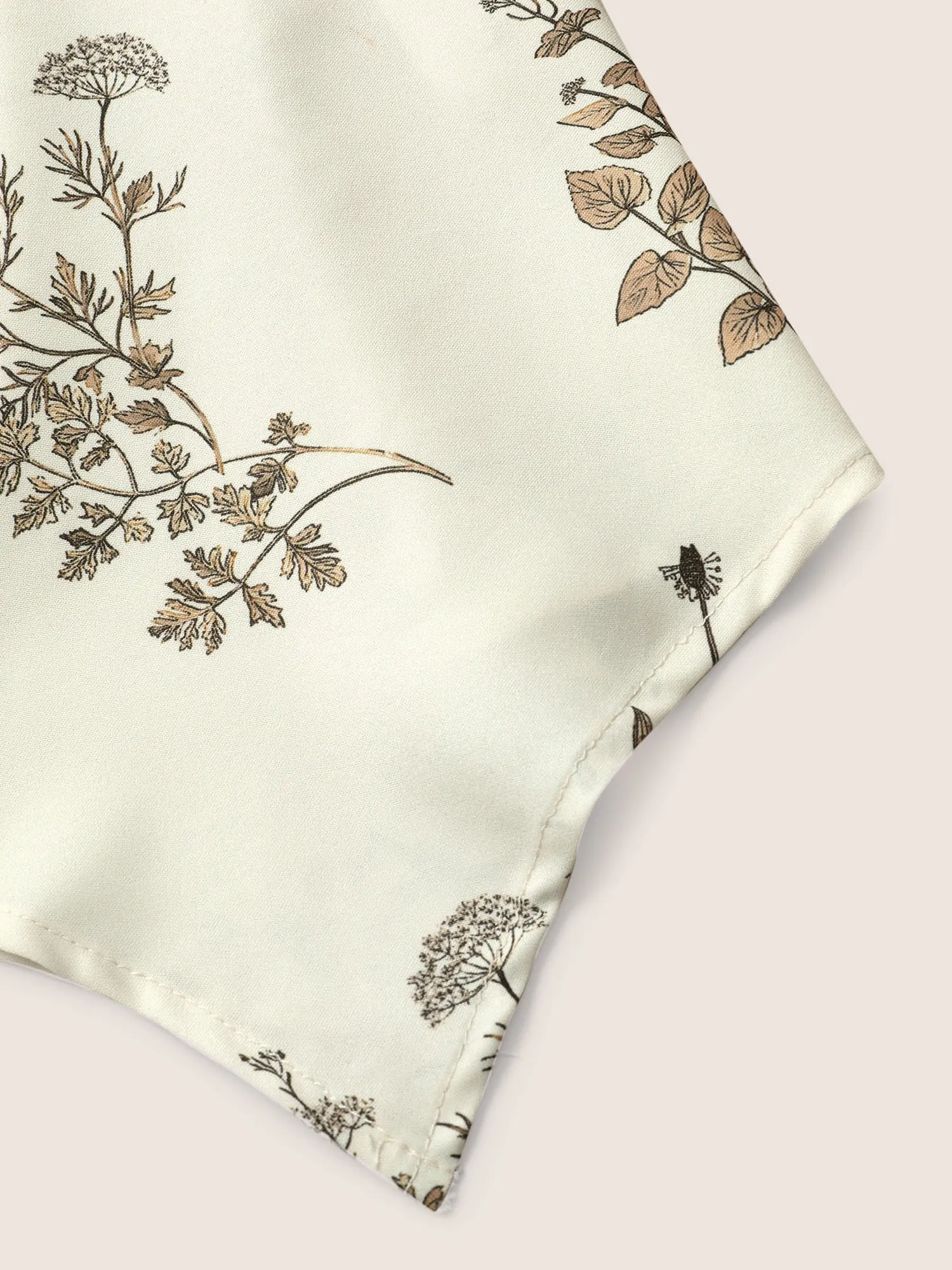 Plants Print Asymmetrical Hem Bell Sleeve Blouse sold by Bloomchic product image thumbnail 5