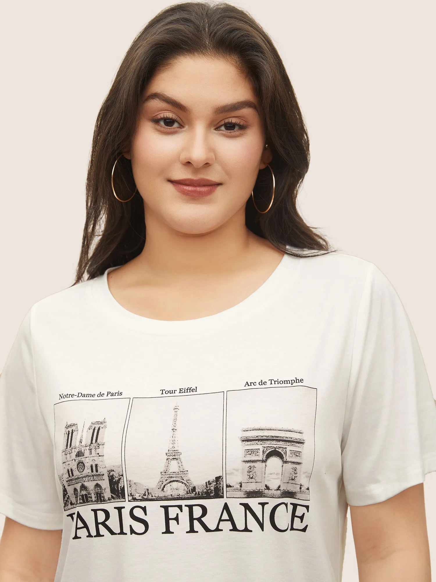 City Print Round Neck T-shirt sold by Bloomchic product image thumbnail 2