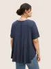 Solid Heather V Neck Curved Hem T-shirt sold by Bloomchic