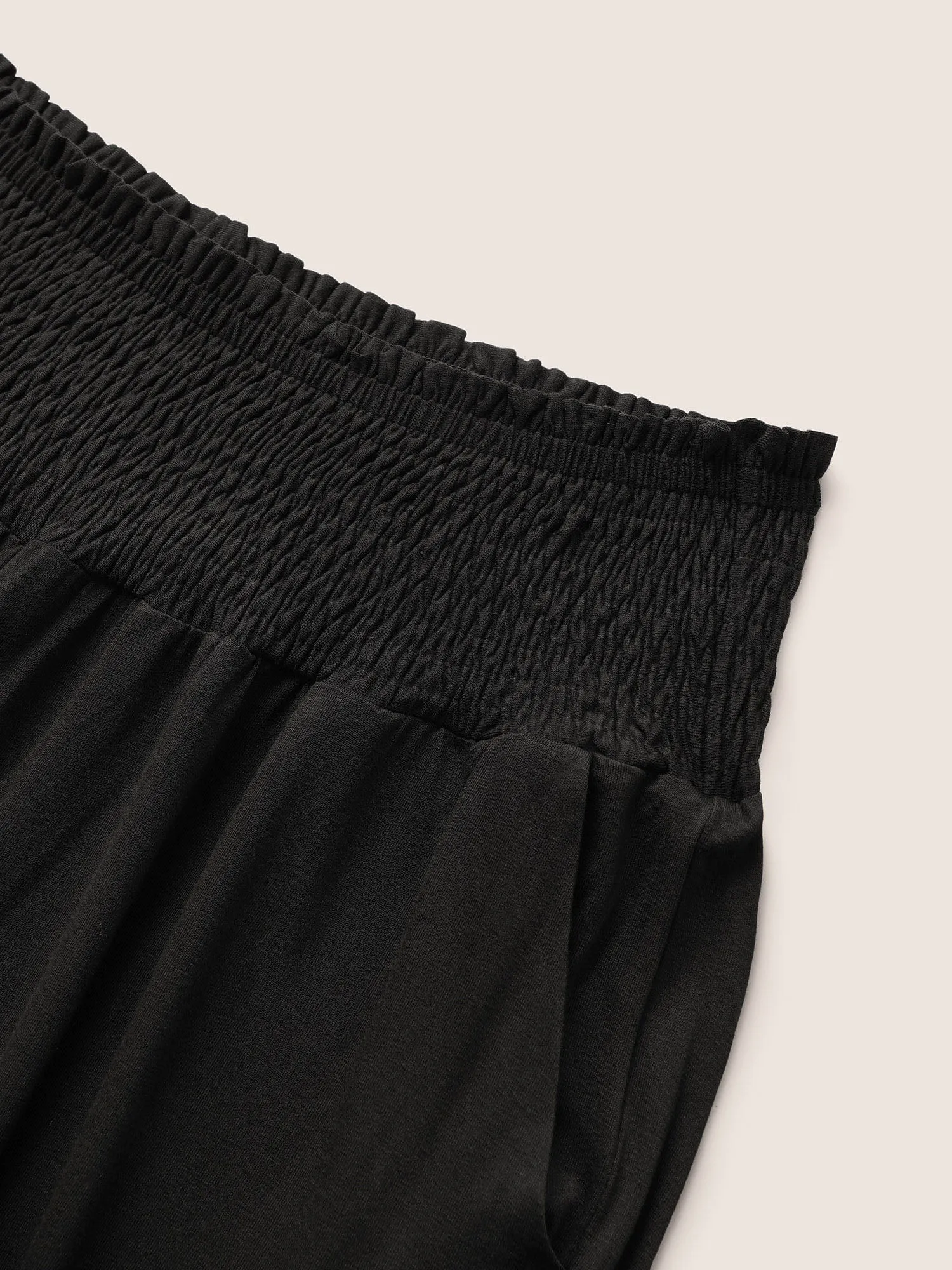 Plain Shirred Pocket Elastic Waist Pants sold by Bloomchic product image thumbnail 5