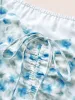 Watercolor Floral Drawstring Ruffle Sleeve Midi Dress sold by Bloomchic