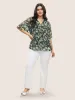 Floral Frill Trim Flutter Sleeve Blouse sold by Bloomchic