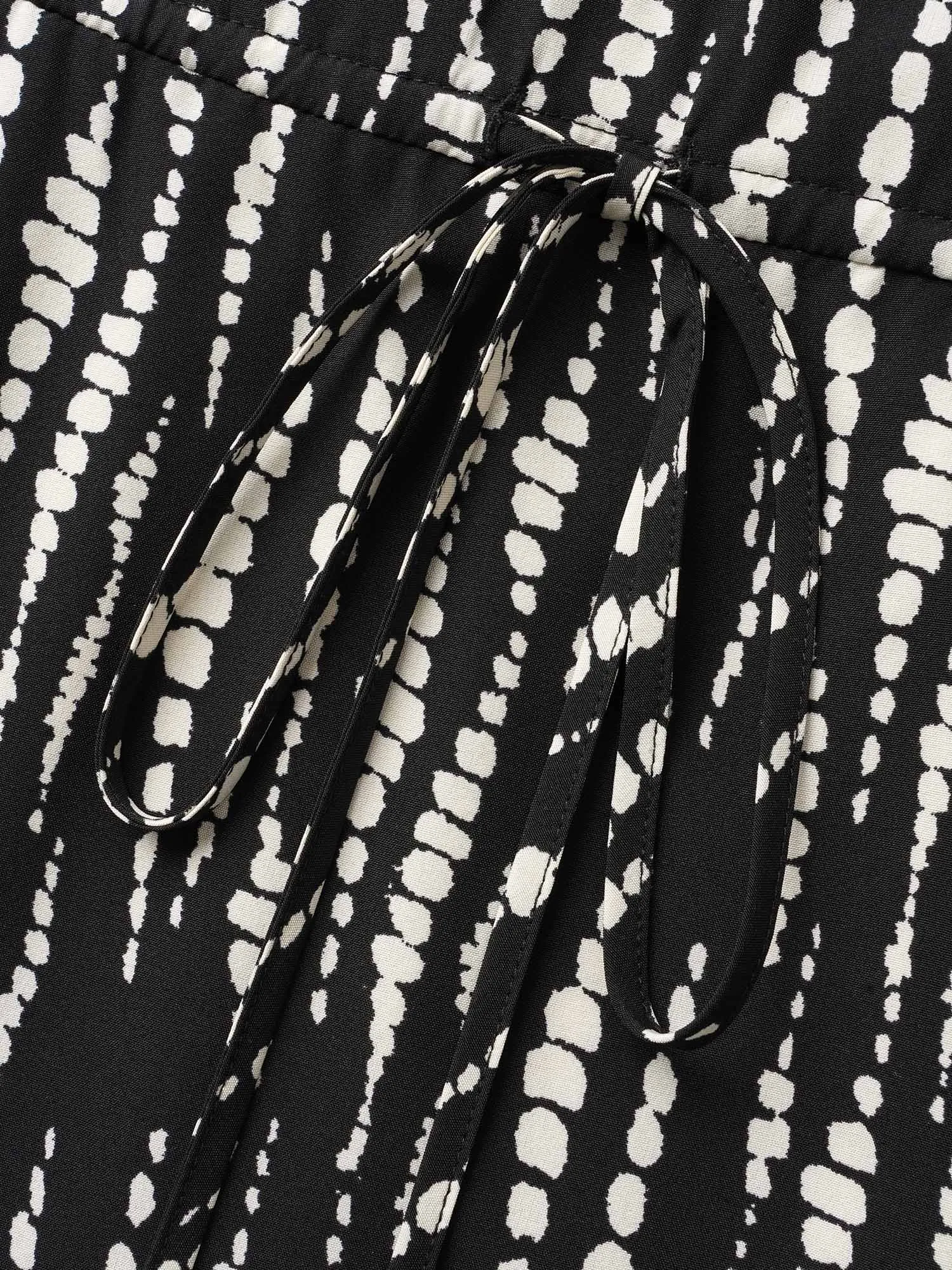 Heart Neckline Polka Dot Drawstring Dress sold by Bloomchic product image thumbnail 5