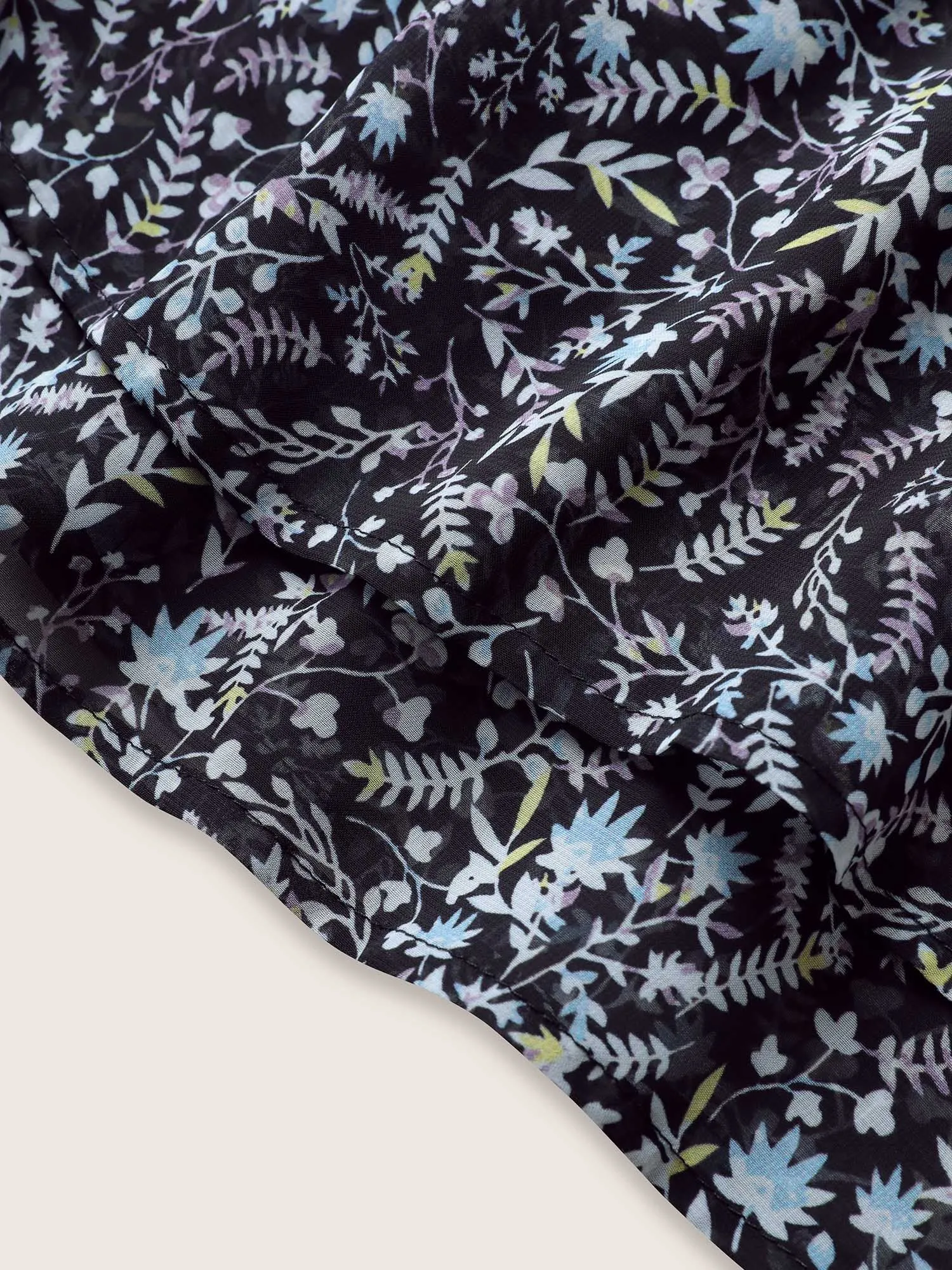 Ditsy Floral Mesh Square Neck Layered Hem Blouse sold by Bloomchic product image thumbnail 5