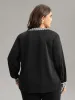 Checkered Patchwork Asymmetrical Neck Button Detail Blouse sold by Bloomchic