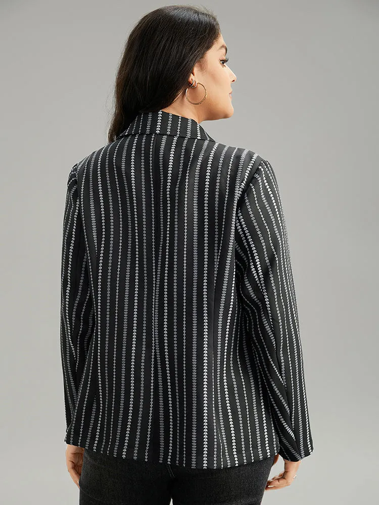 Geometric Pocket Contrast Suit Collar Blazer sold by Bloomchic product image thumbnail 2