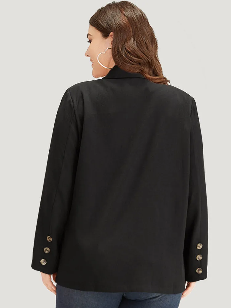 Plain Suit Collar Pocket Double Breasted Blazer sold by Bloomchic product image thumbnail 5