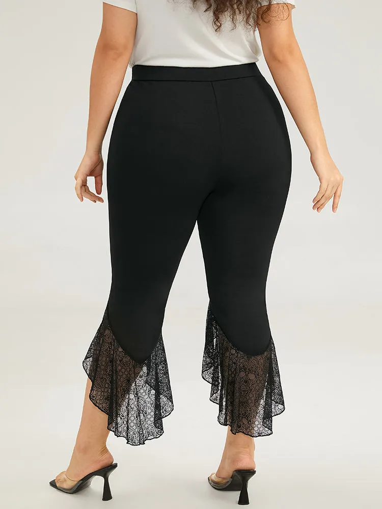 Halloween Lace Patchwork Arc Hem Bootcut Pants sold by Bloomchic product image thumbnail 4