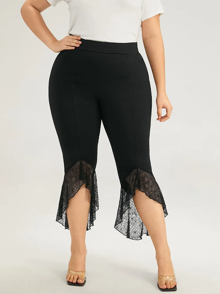 Halloween Lace Patchwork Arc Hem Bootcut Pants sold by Bloomchic