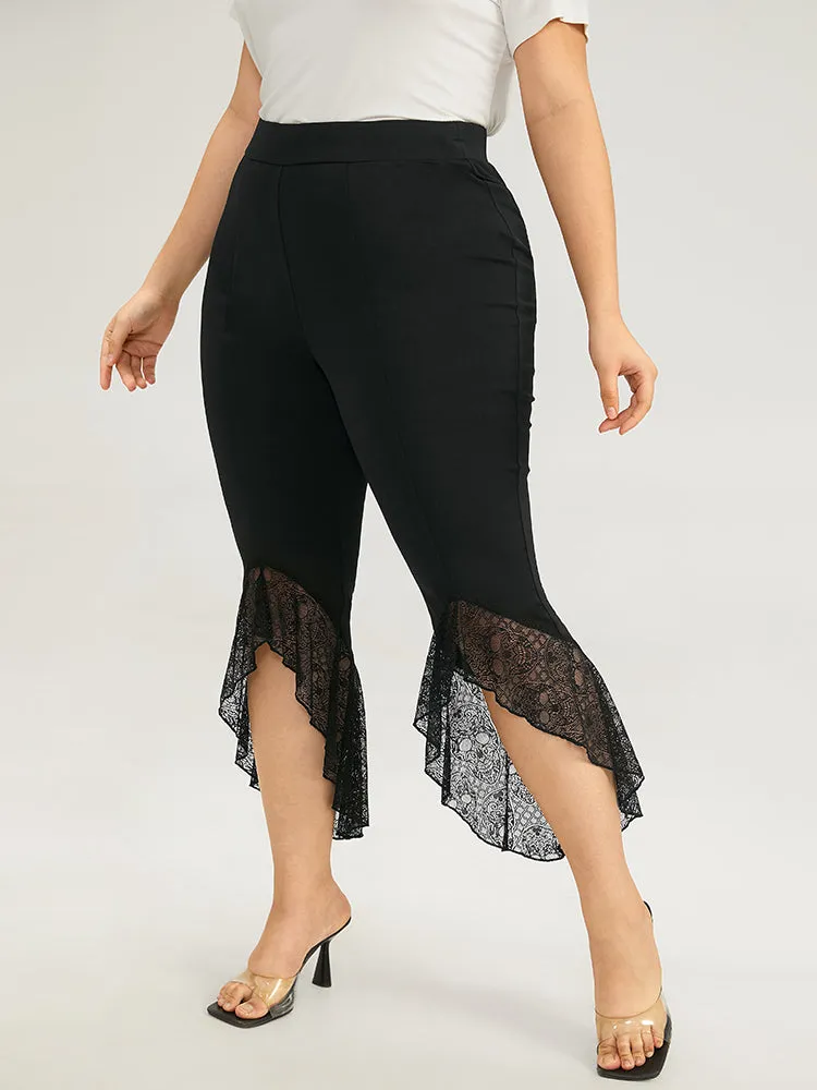 Halloween Lace Patchwork Arc Hem Bootcut Pants sold by Bloomchic product image thumbnail 2