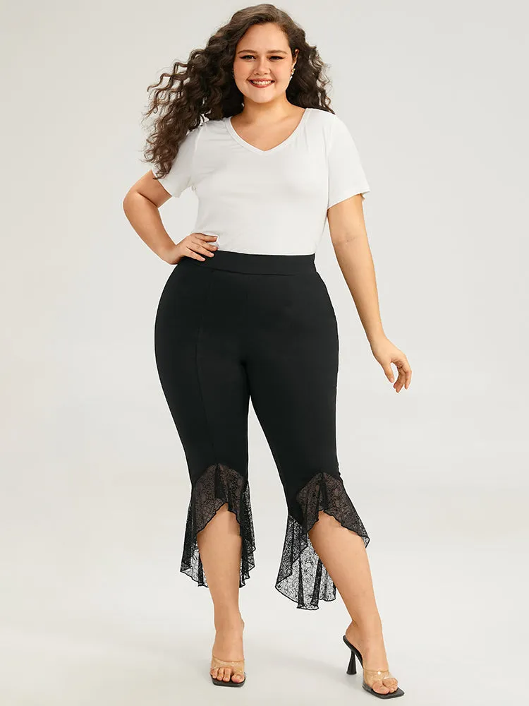 Halloween Lace Patchwork Arc Hem Bootcut Pants sold by Bloomchic product image thumbnail 3