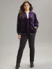 Velvet Zipper Fly Pocket Quilted Padded Jacket sold by Bloomchic
