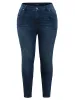 Seam Front Dark Wash Skinny Jeans sold by Bloomchic