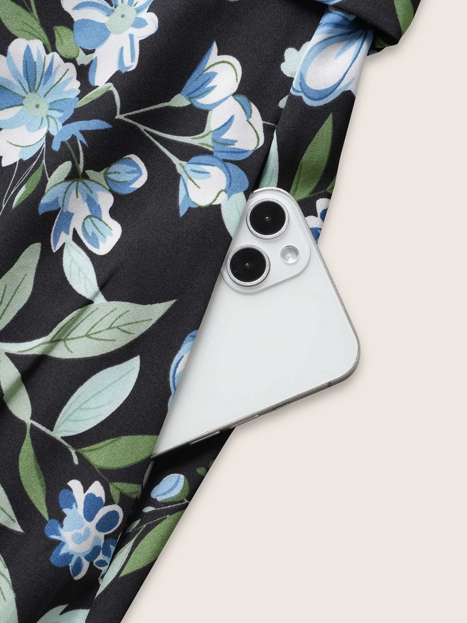 Floral Elastic Waist Sleeveless Pocket Belted Dress sold by Bloomchic product image thumbnail 5