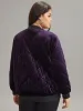 Velvet Zipper Fly Pocket Quilted Padded Jacket sold by Bloomchic