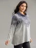 Boho Print Mock Neck T-shirt sold by Bloomchic