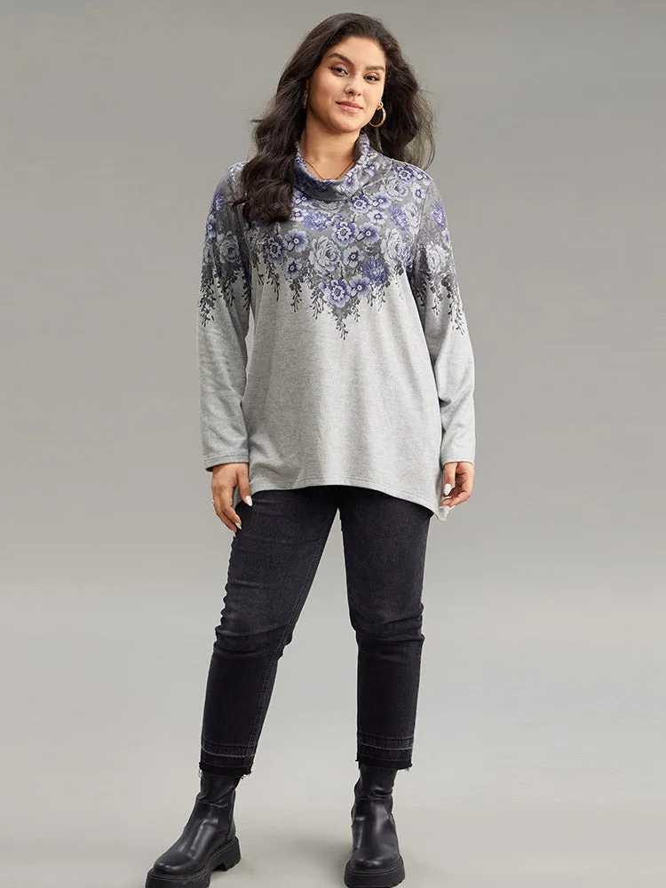 Boho Print Mock Neck T-shirt sold by Bloomchic product image thumbnail 5