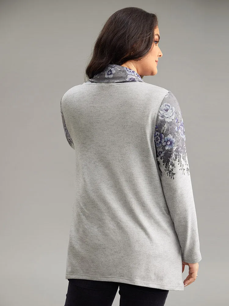 Boho Print Mock Neck T-shirt sold by Bloomchic product image thumbnail 2