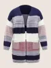 Plaid Pocket Open Front Loose Cardigan sold by Bloomchic