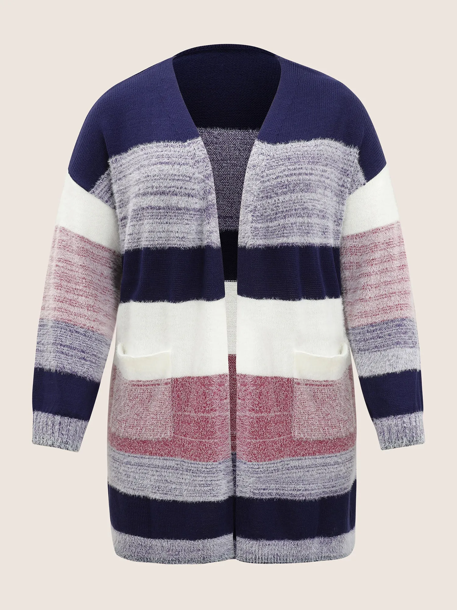 Plaid Pocket Open Front Loose Cardigan sold by Bloomchic product image thumbnail 5