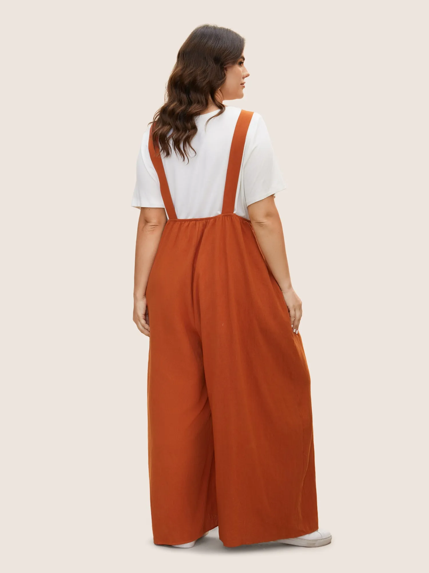 Solid U Neck Metal Detail Jumpsuit sold by Bloomchic product image thumbnail 4